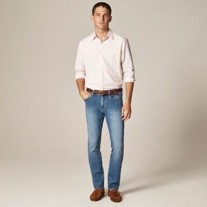 NWT J. Crew 484 Slim-fit stretch jean in medium wash Jeans 33x30 - broken loop